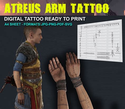 Runes in God of War: Kratos, Atreus, and Baldur Tattoos